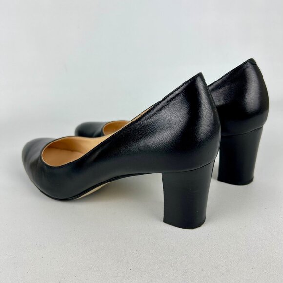 Cole Haan Womens Black Leather Block Heel Pumps Career Dressy size 9.5B - Picture 7 of 15